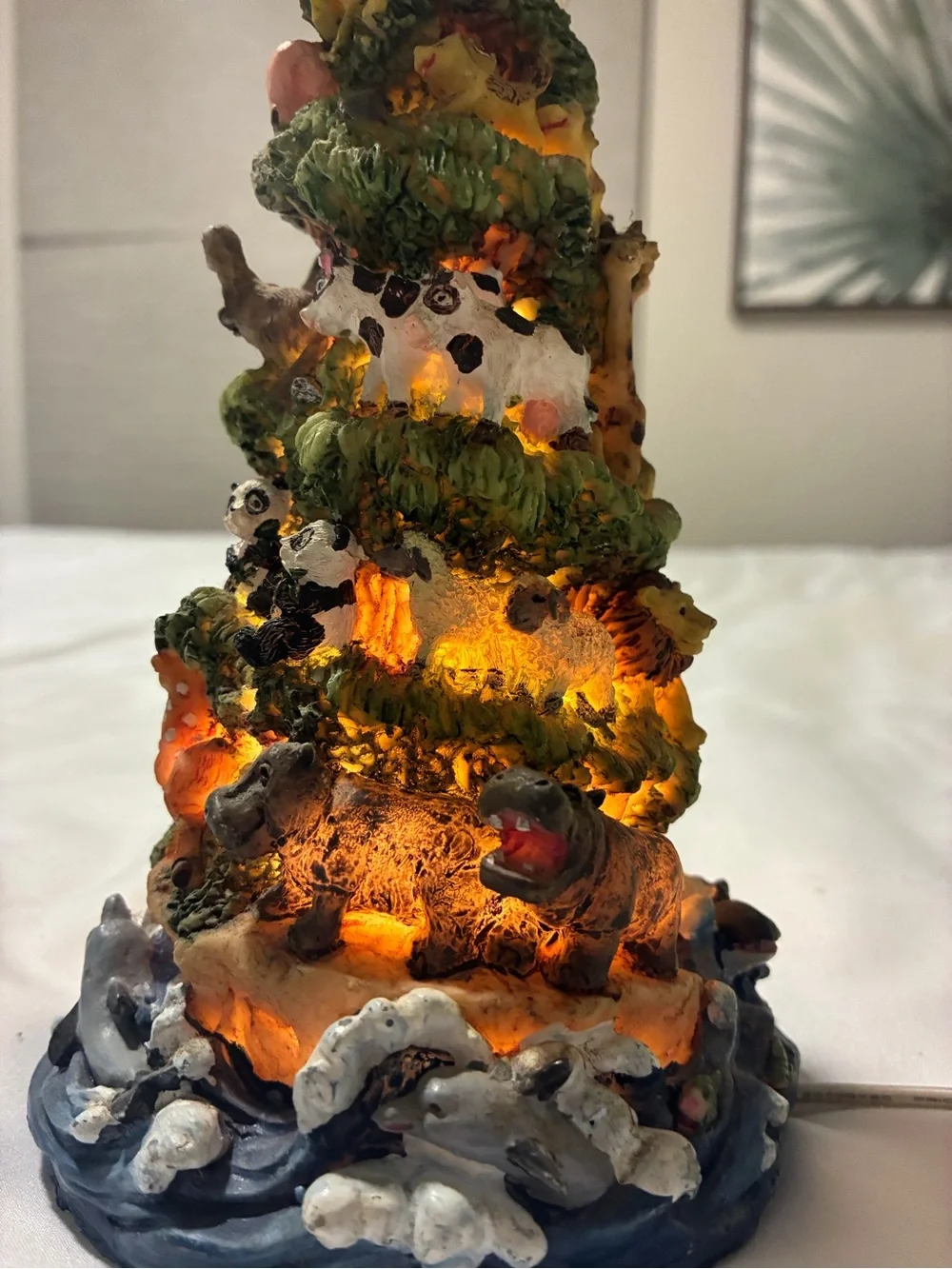 Hand-Painted Animal Nativity Tree Light - Multicolor Noah’s Ark Light up Decor